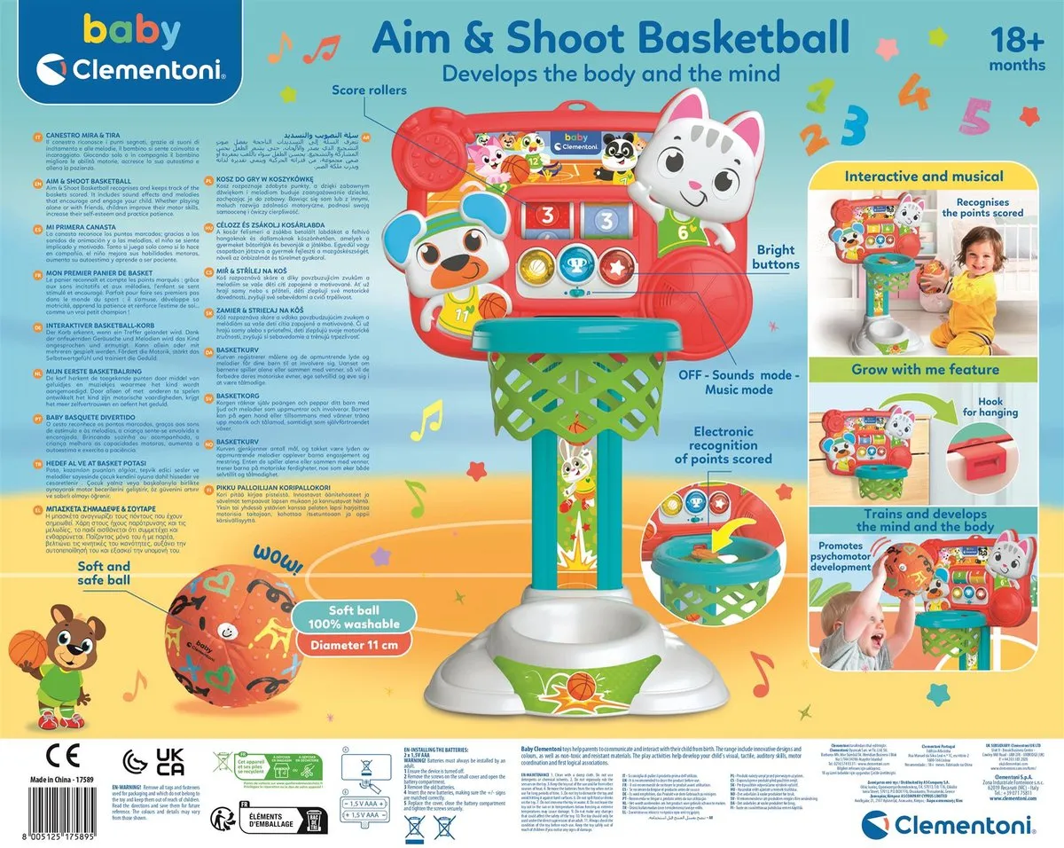 Clementoni Basketbal Speelset - Multikleur - afbeelding 6 van 6