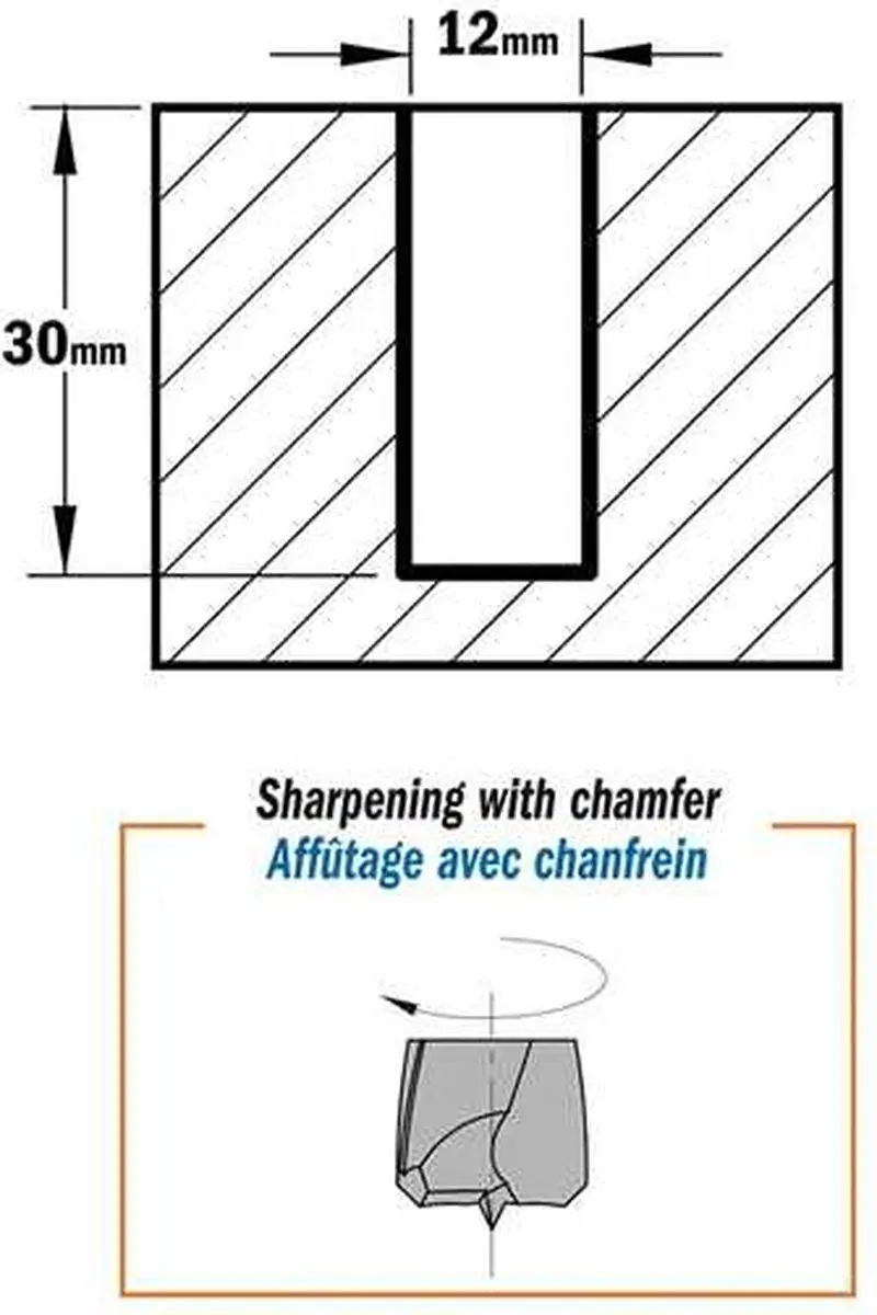 CMT Drevelboor Links 12mm - Hout