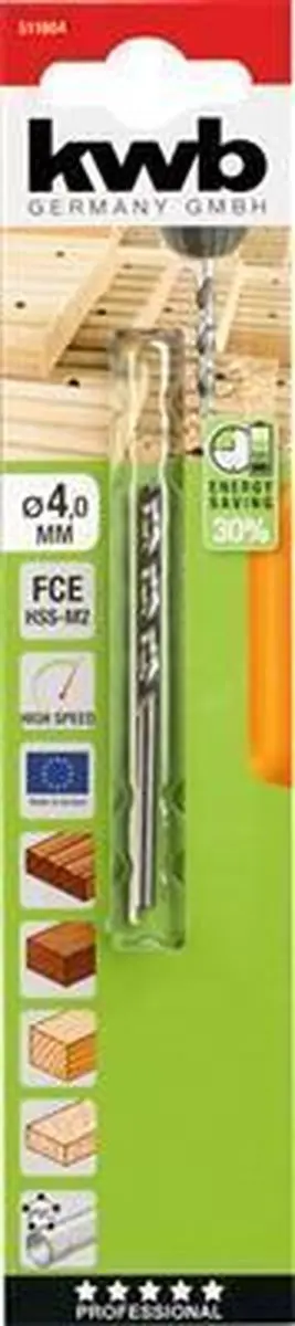 KWB Hout-Spiraalboor 4mm - 75mm - Metaal