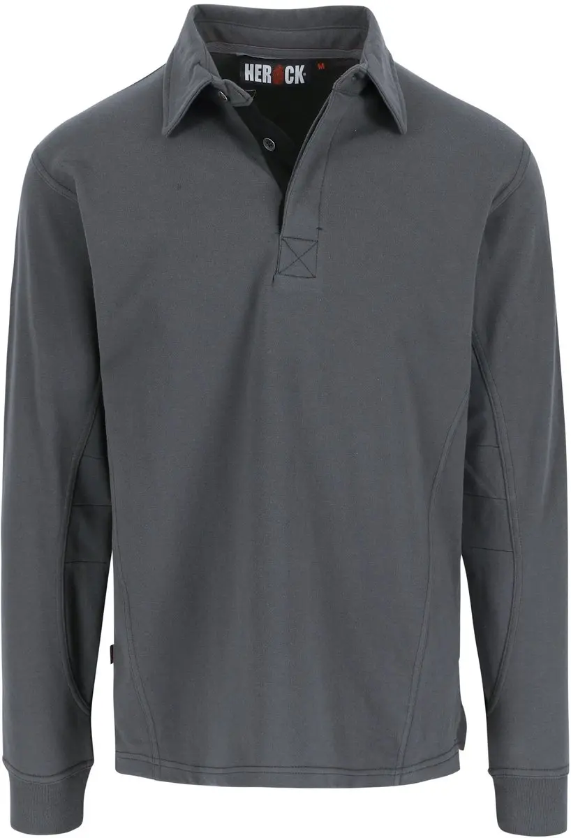 Herock Troja Polo Lange Mouwen - M - Zwart