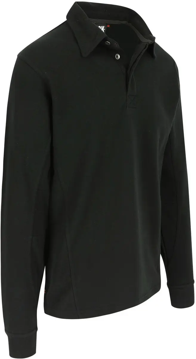 Herock Troja Polo Lange Mouwen - M - Zwart