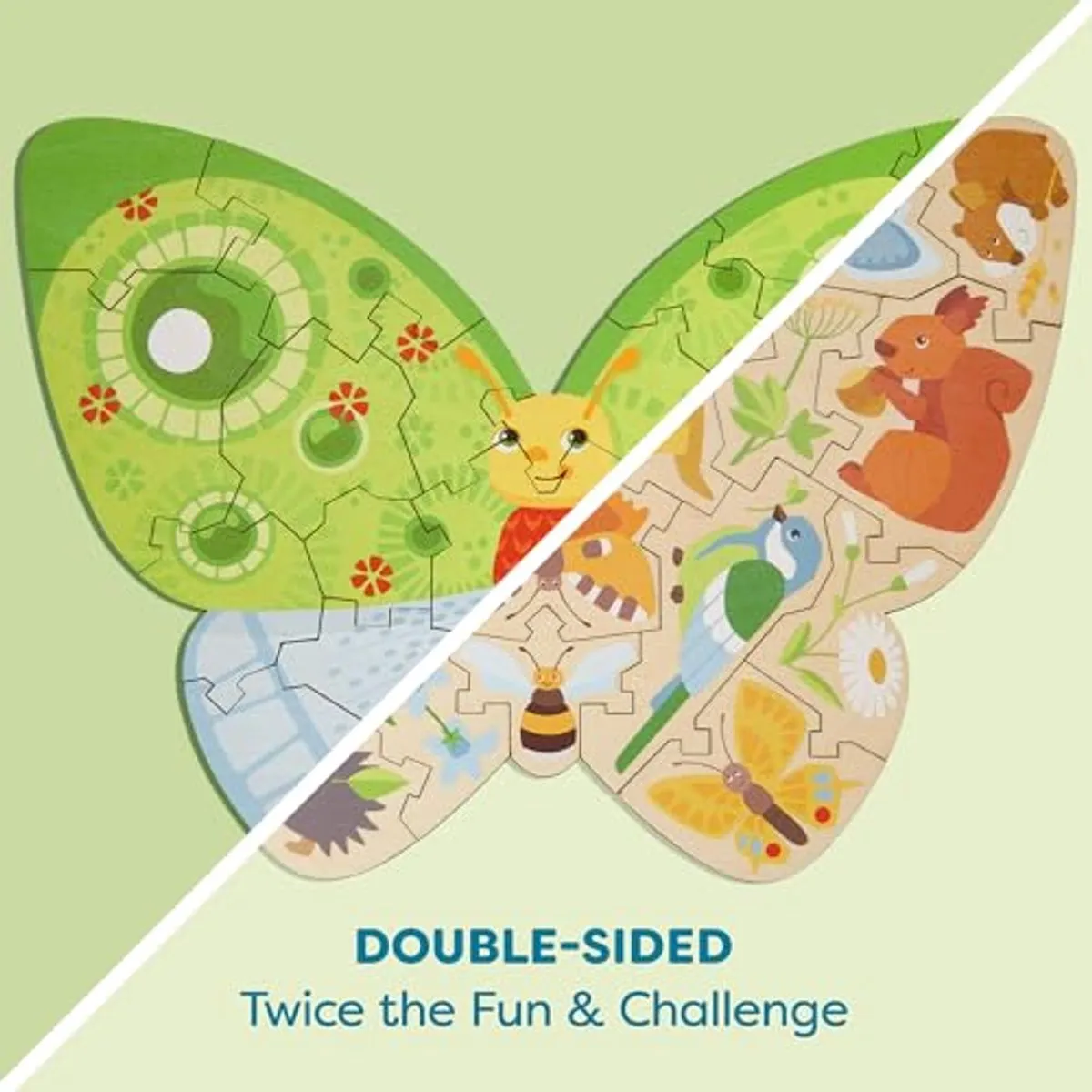 Haba Vlinder Puzzel 2in1 - 20 Stuks - Meerdere kleuren