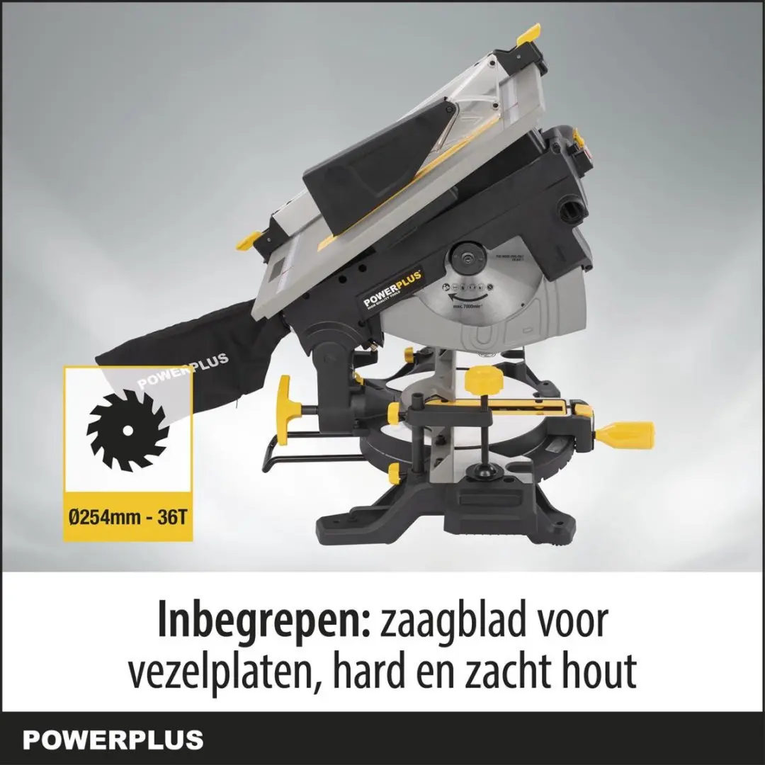 Powerplus POWX07583 Verstekzaag 2000W - 254mm