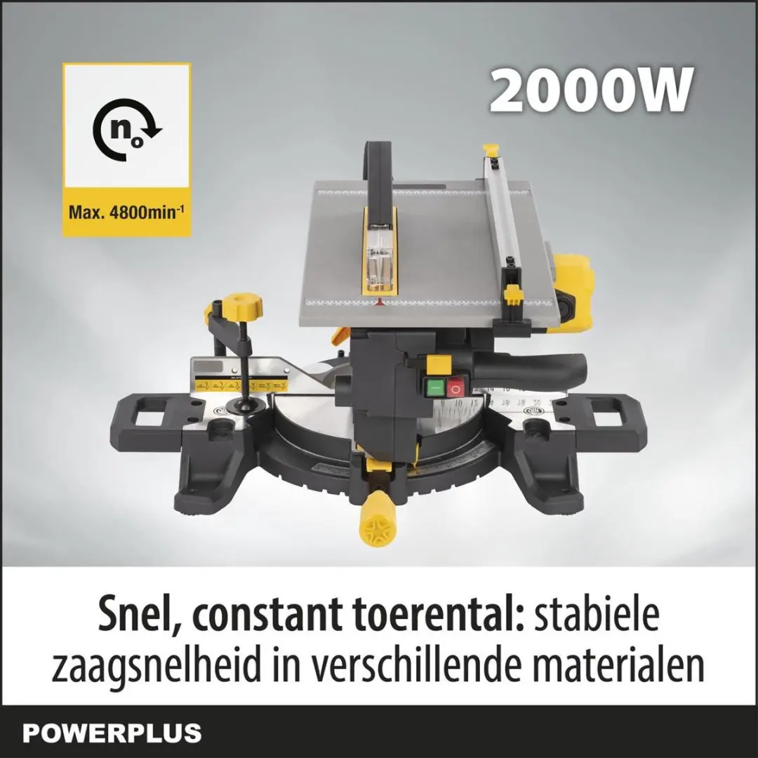 Powerplus POWX07583 Verstekzaag 2000W - 254mm