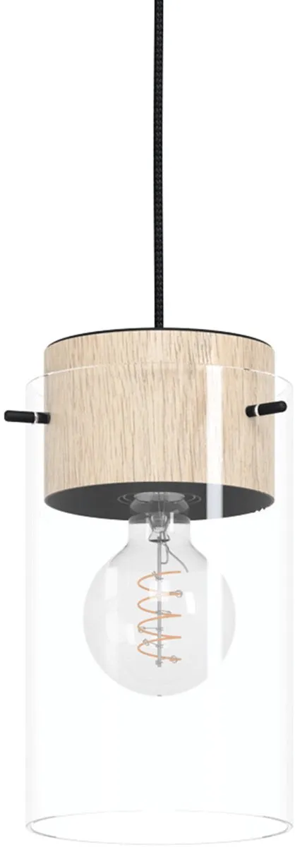 Eglo Madreselva Hanglamp - 3 Lichtpunten - Zwart/Bruin - afbeelding 6 van 6