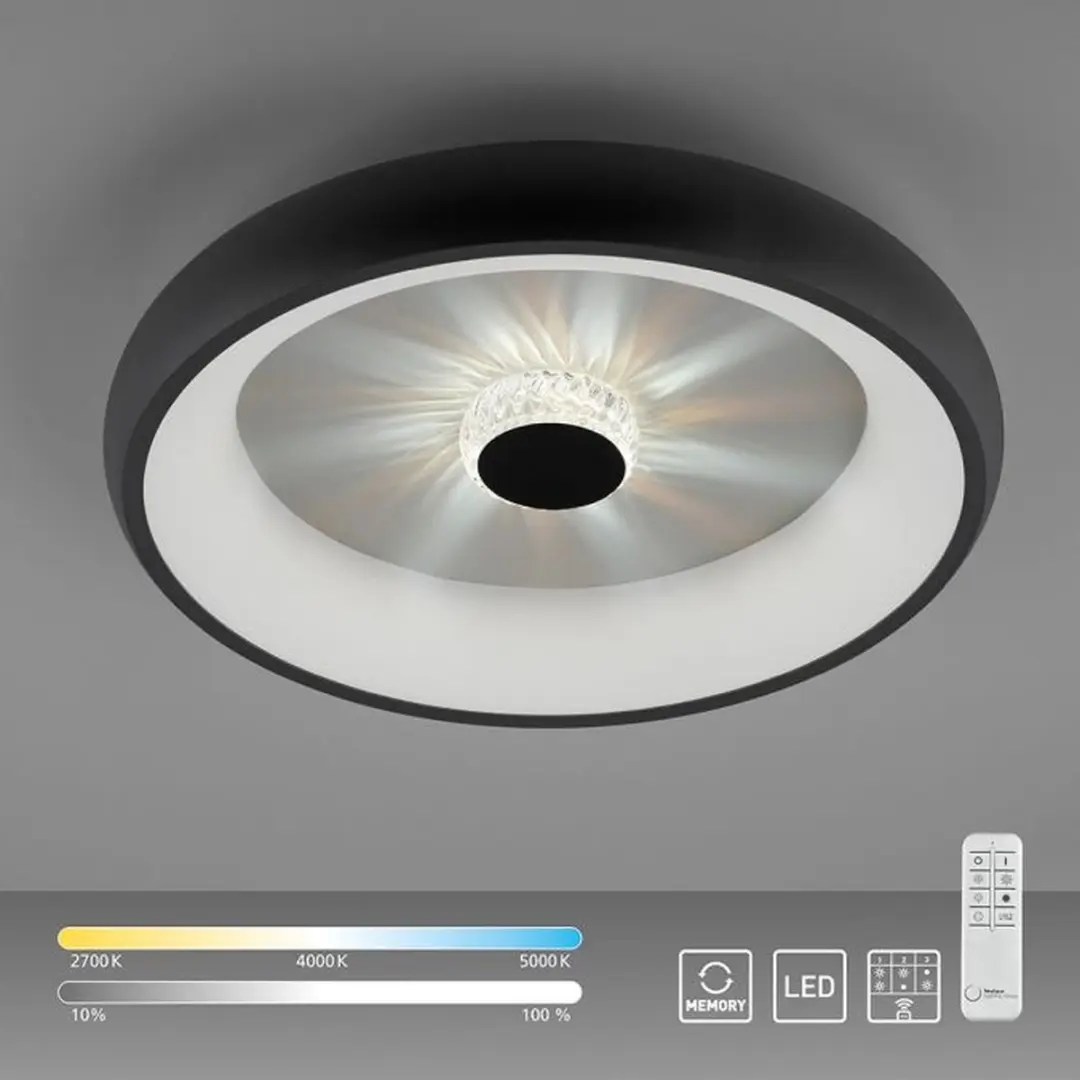 Just Light Vertigo Plafondlamp LED 3100lm - Zwart