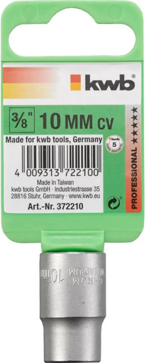 KWB Dopsleutel 3/8" x 10mm