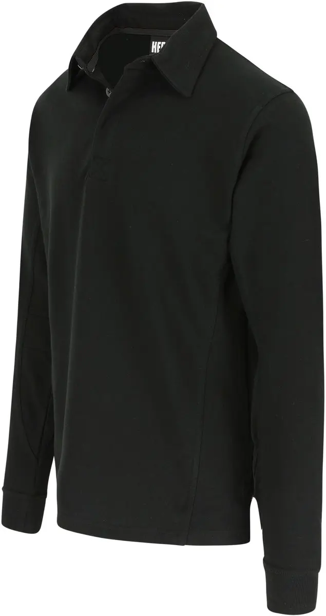 Herock Troja Polo Lange Mouwen - Zwart - Maat XL