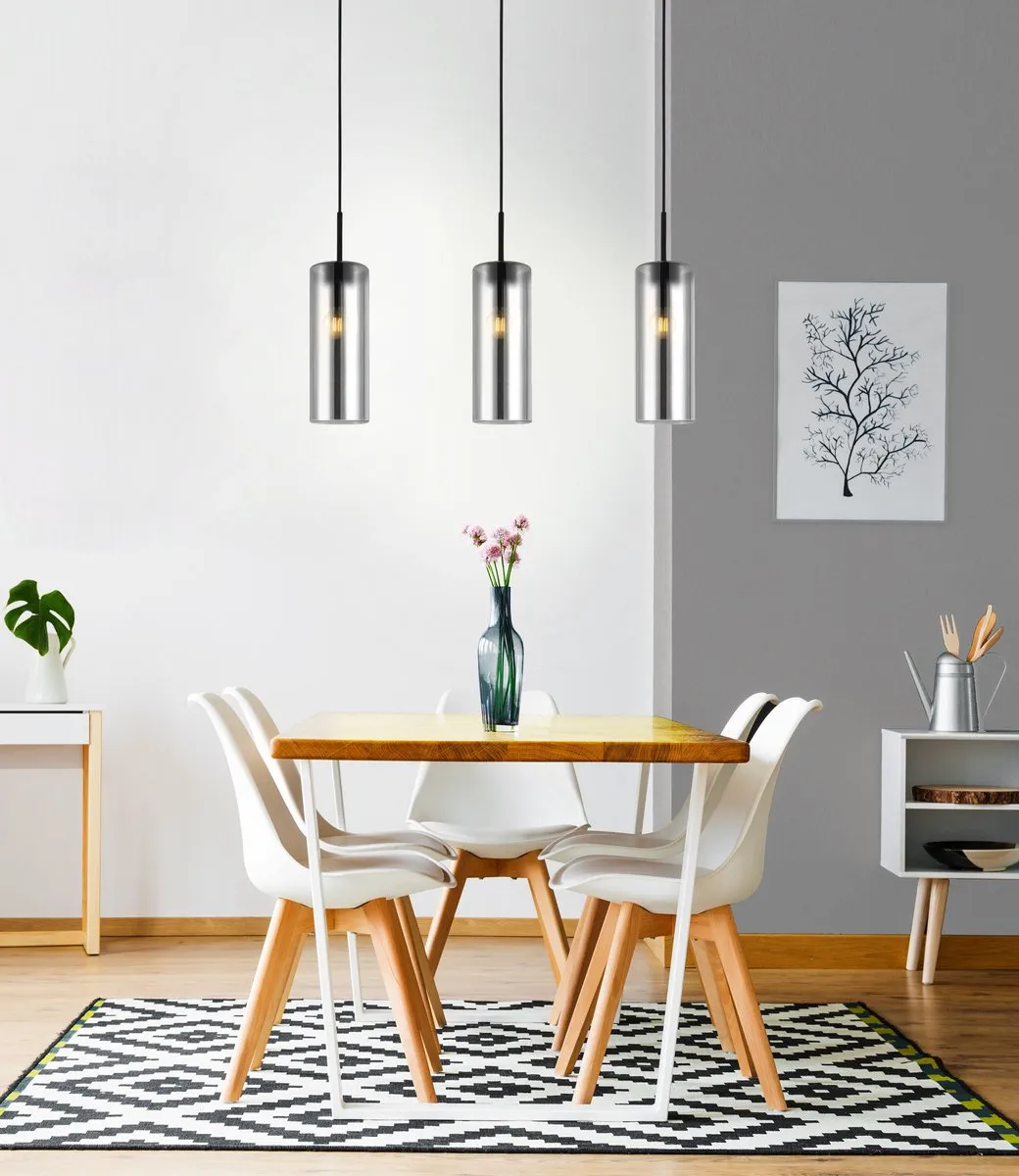 Eglo Keyns Hanglamp E27 - 71 cm - Grijs/Zwart