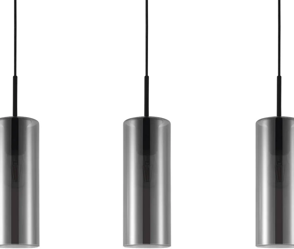 Eglo Keyns Hanglamp E27 - 71 cm - Grijs/Zwart