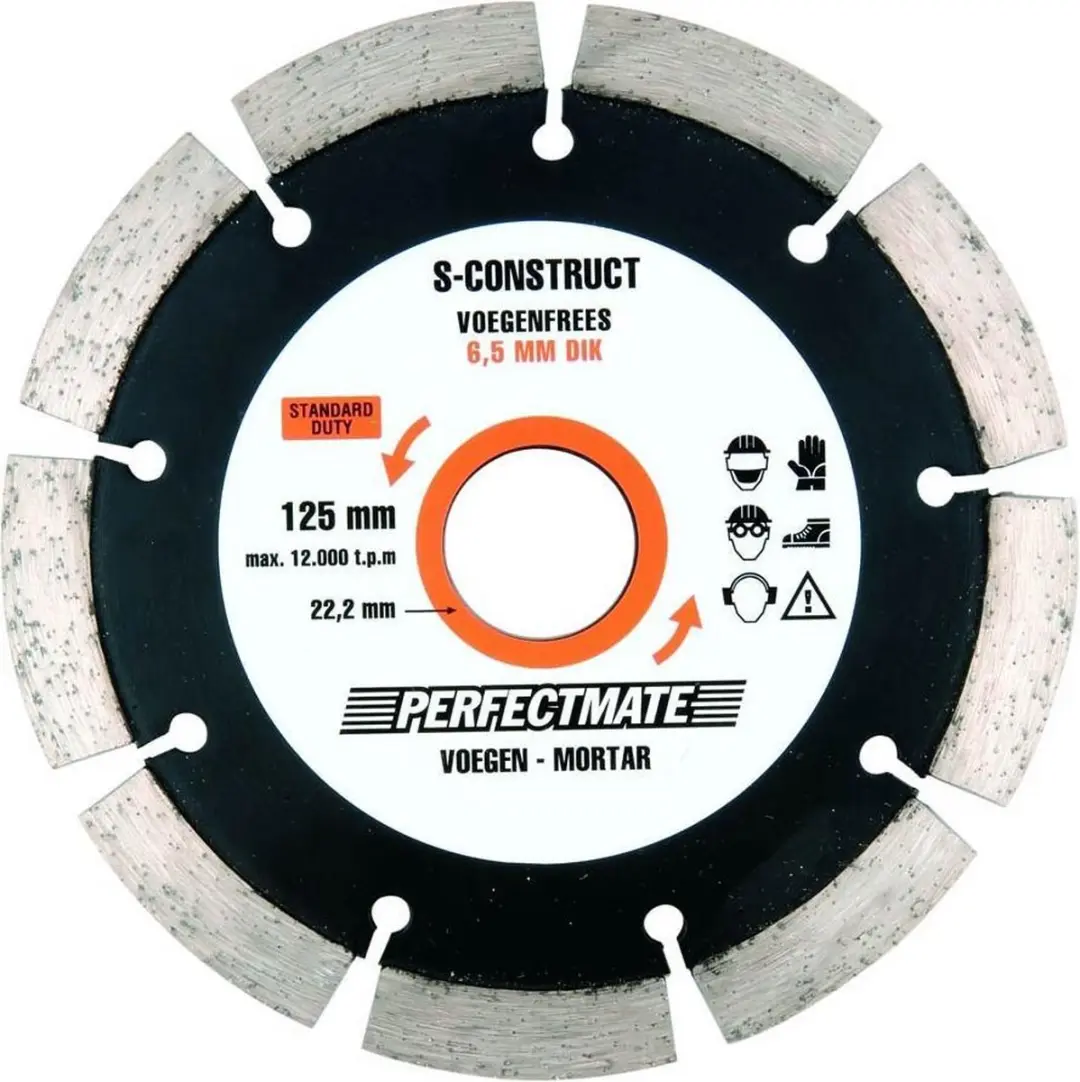InterDynamics Diamantzaag Perfectmate 125mm x 6.5mm - Steen