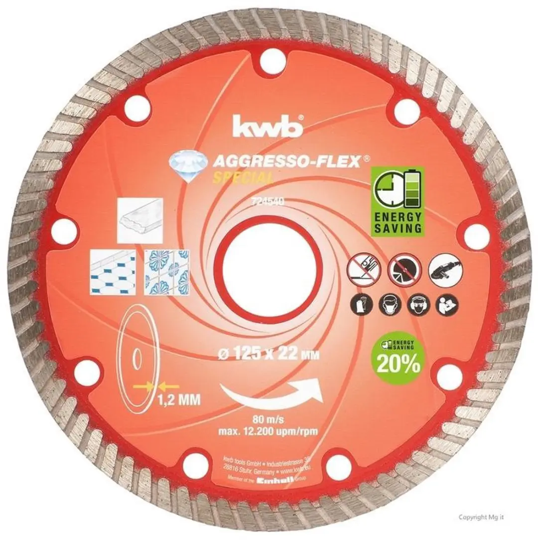 KWB 724540 Diamanten Doorslijpschijf 125mm