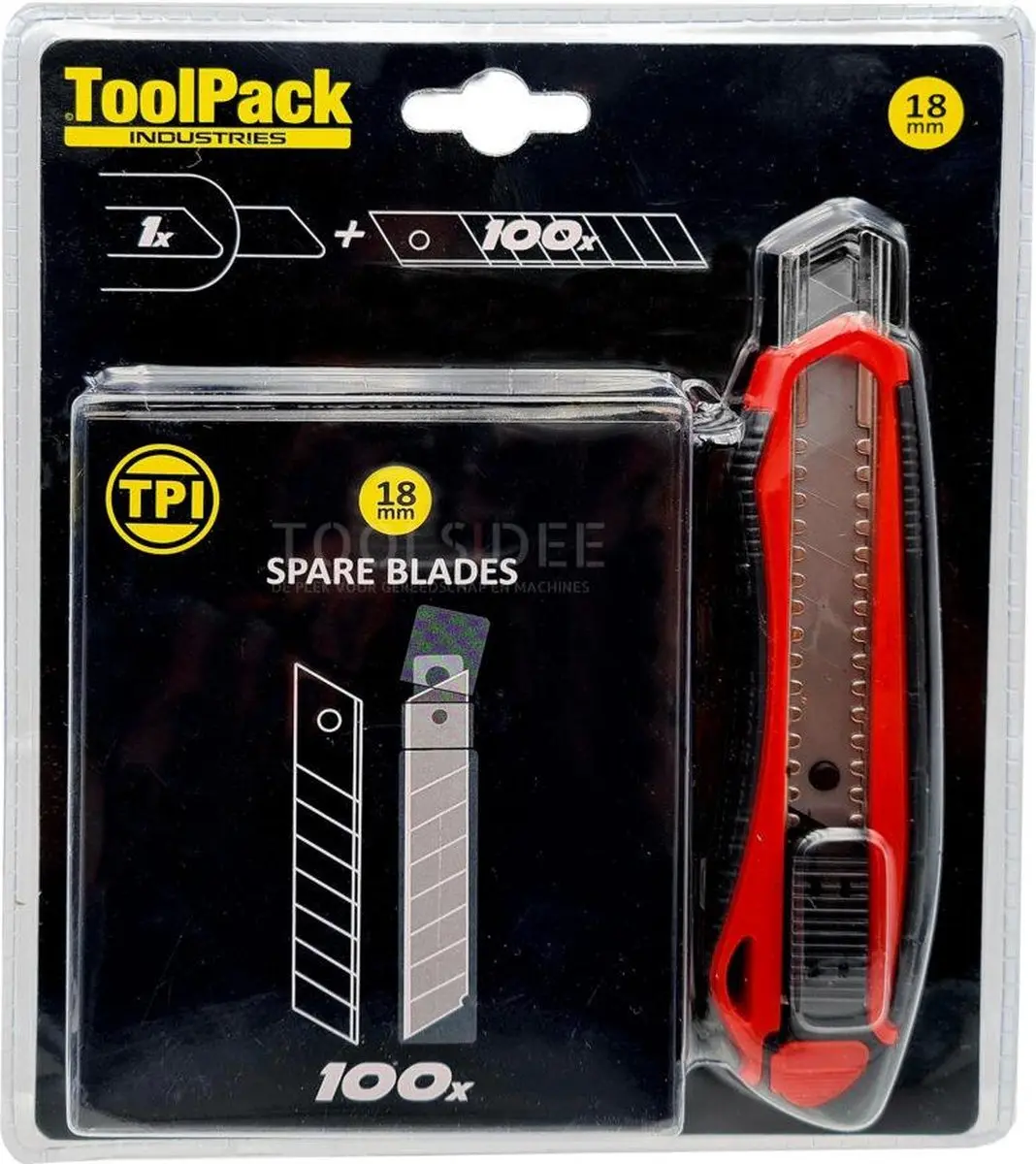 Toolpack Afbreekmes 18mm - 100 Vervangmessen