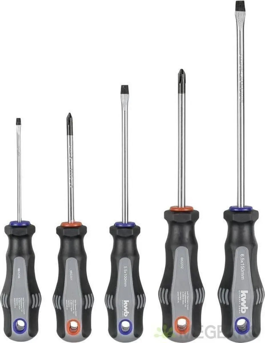 KWB Schroevendraaierset 665205 - 5 Stuks - SL 6.5/PH 2