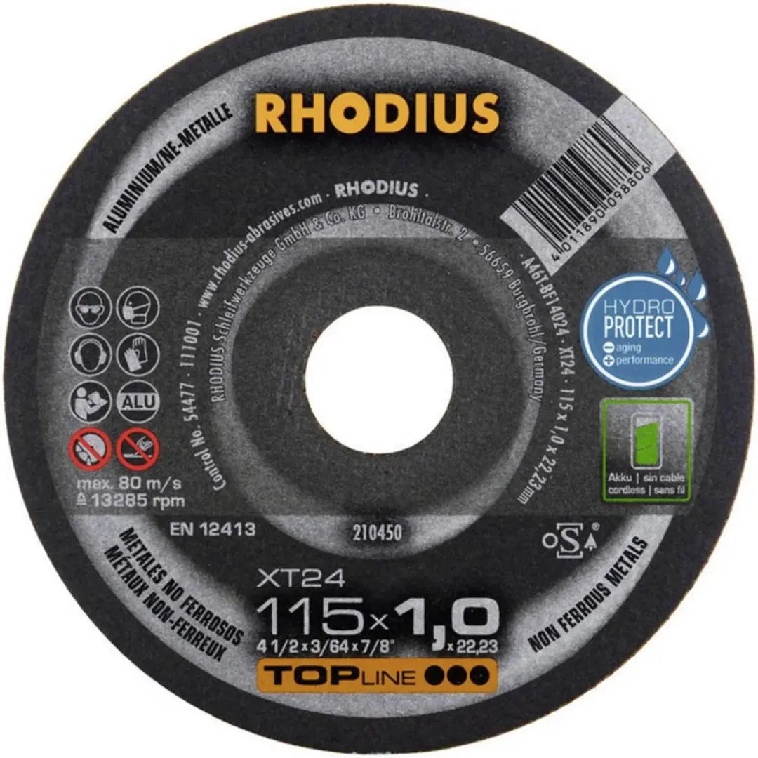 Rhodius XT24 210450 Doorslijpschijf 115mm - 22.23mm