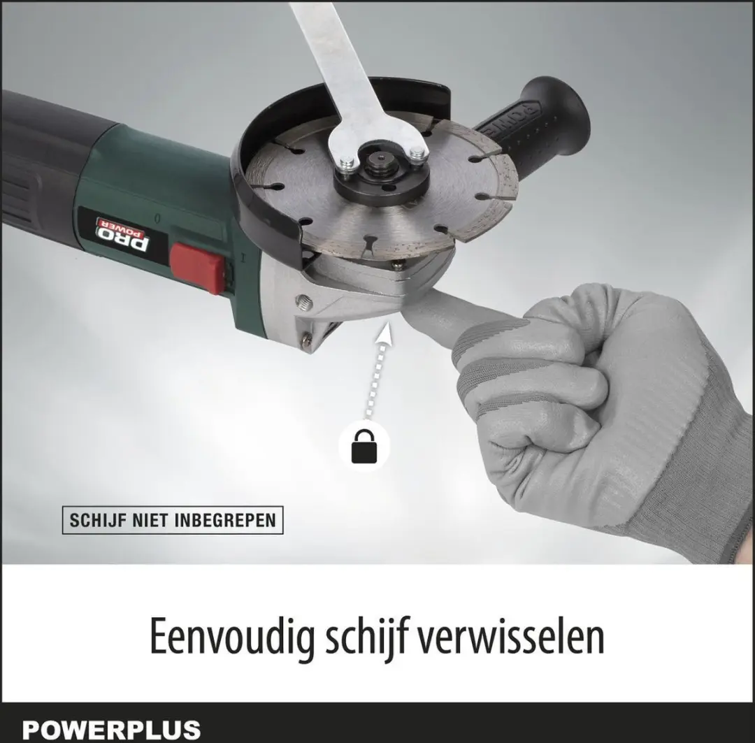 Powerplus POWP1010 Elektrische Haakse Slijper 720W - 115mm - afbeelding 6 van 6