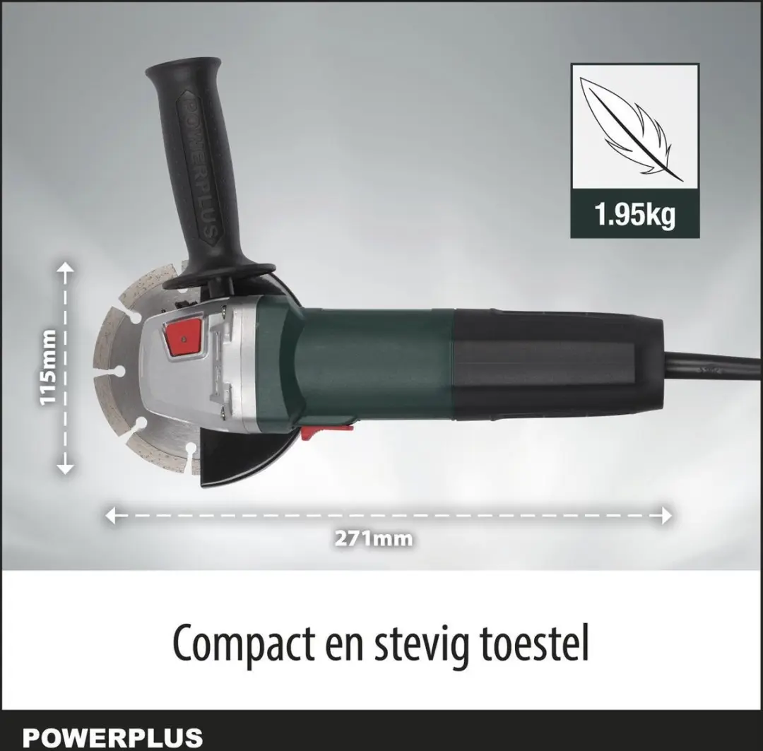 Powerplus POWP1010 Elektrische Haakse Slijper 720W - 115mm