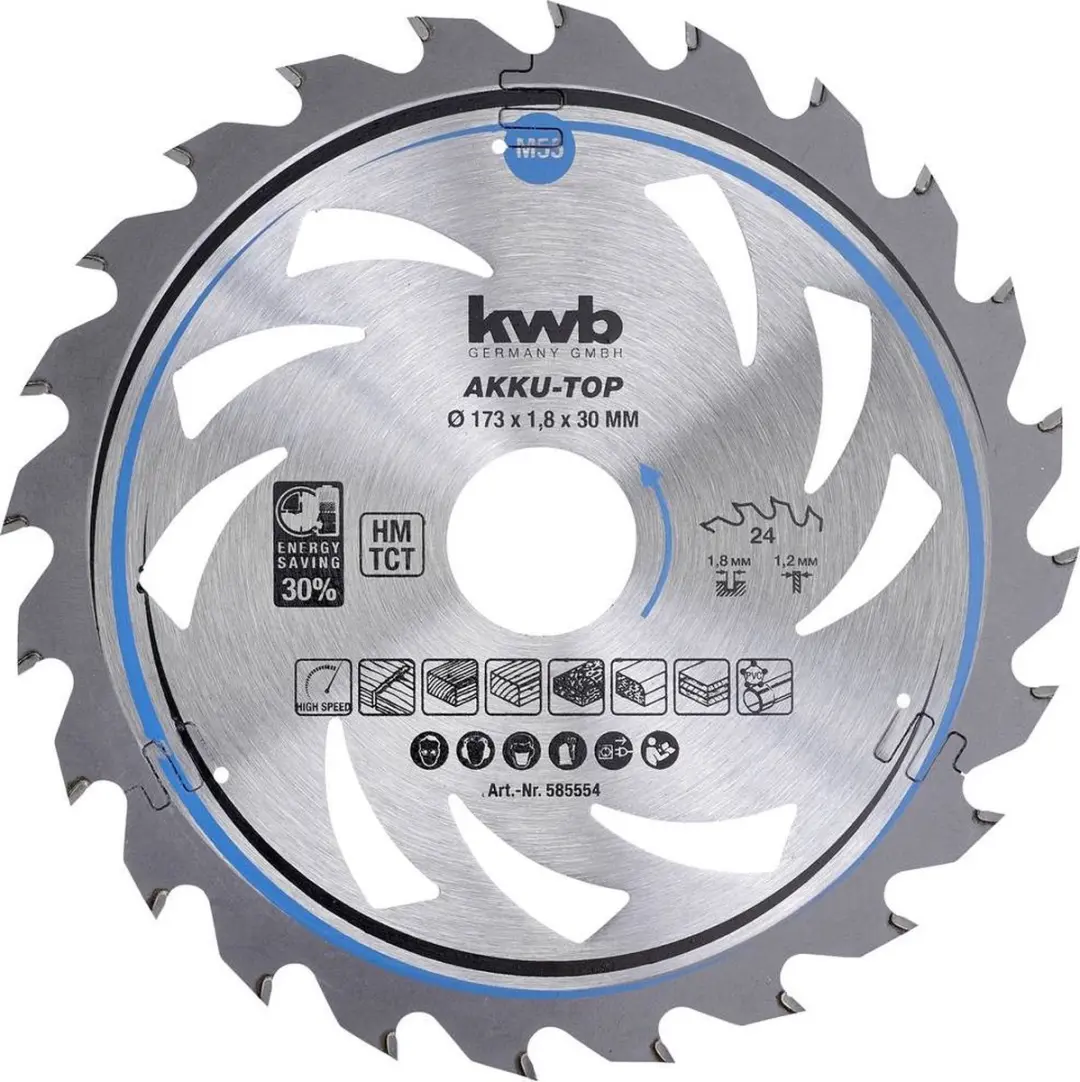 KWB LER-PO 100KA-FI Hardmetaal Cirkelzaagblad 173x30x1,2mm