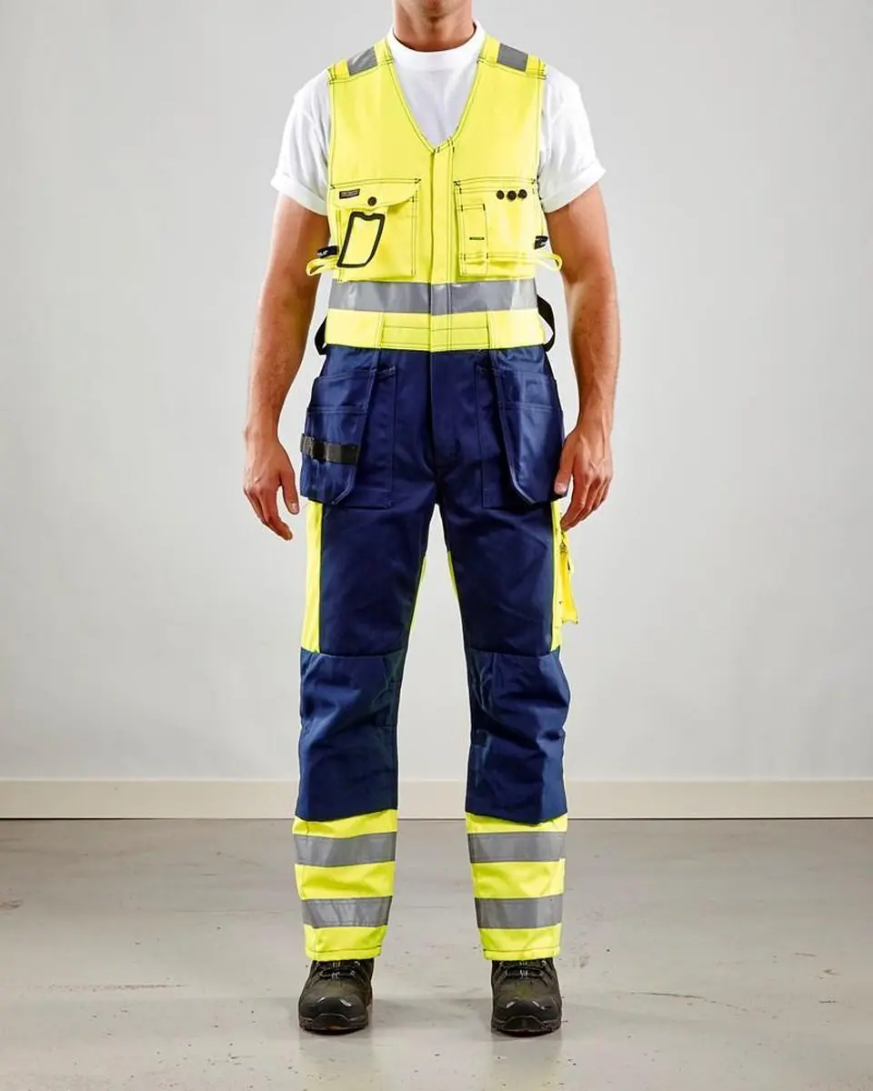 Blåkläder Amerikaanse Overall 2653-1804 - 46 - High Vis Geel/Marineblauw