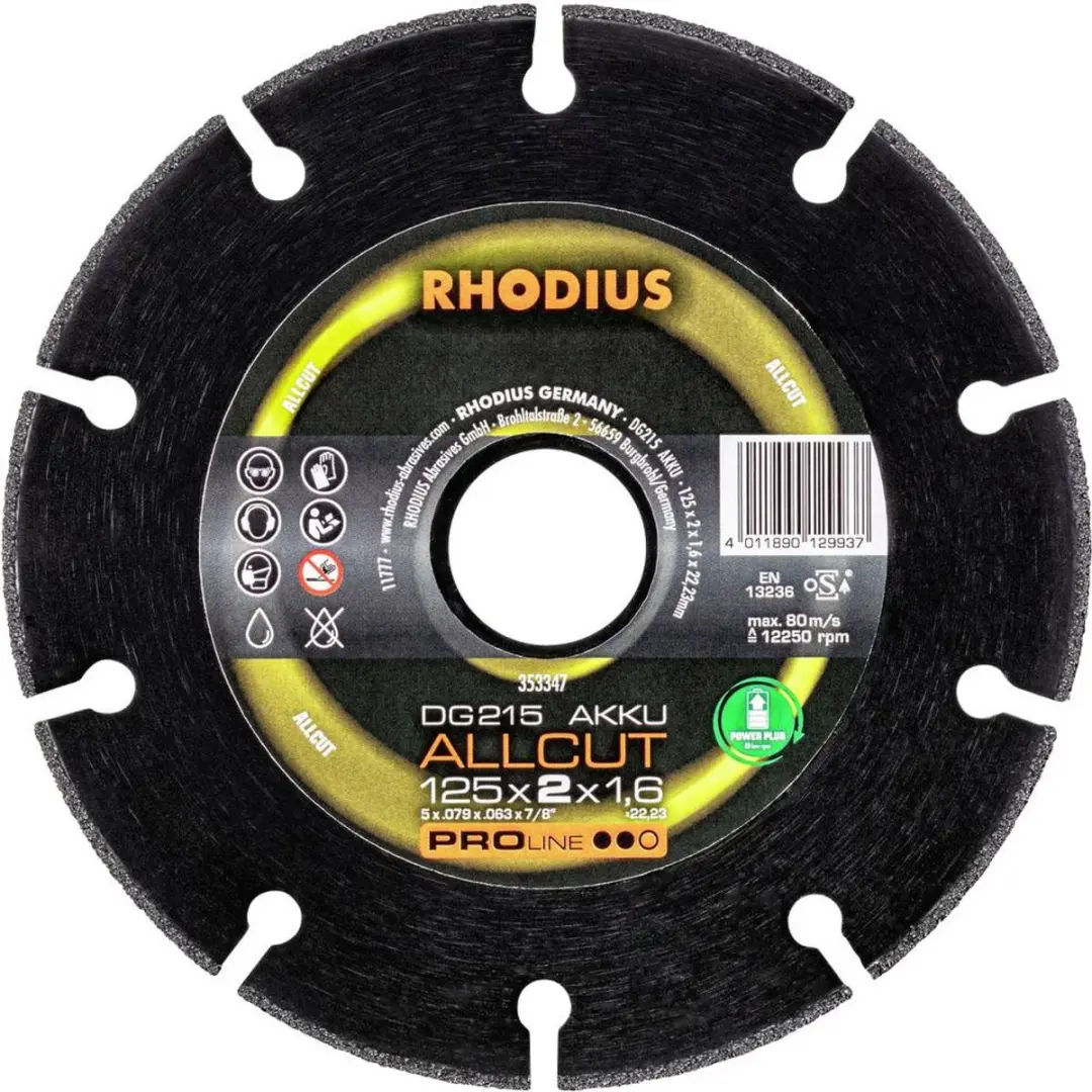 Rhodius 353347 Diamanten Doorslijpschijf 125mm