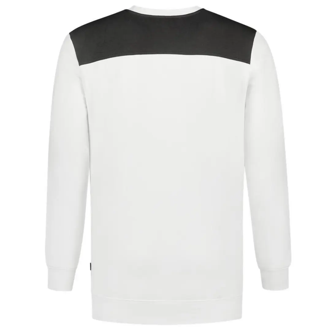 Tricorp 302013 Sweater - Bicolor Wit/Donkergrijs - S