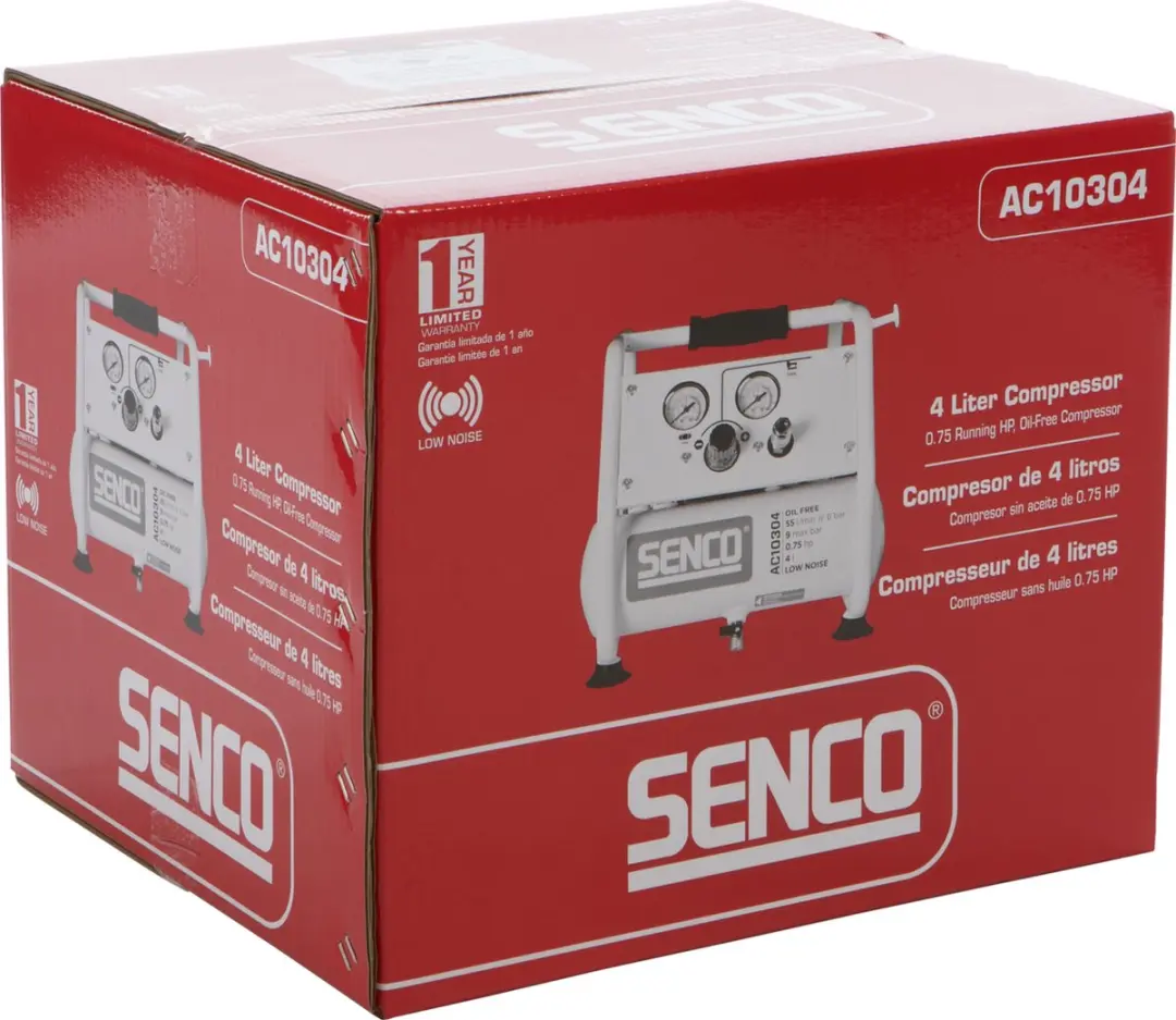 Senco AC10304 Compressor 500W 4L - 55 l/min Wit