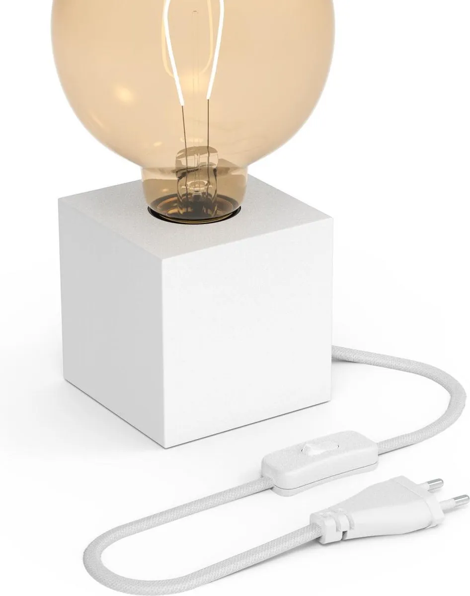 Calex Vierkant Tafellamp E27 - Wit