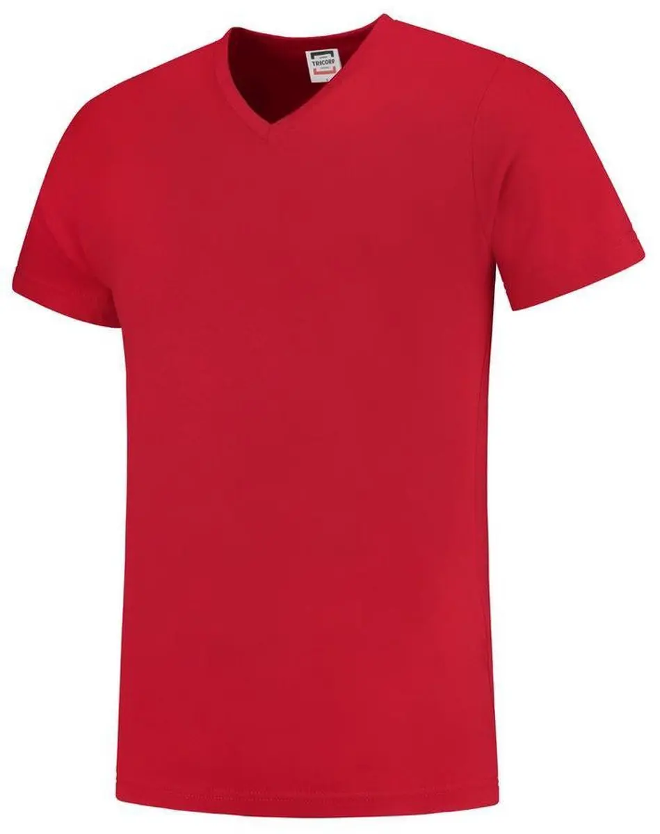 Tricorp T-shirt V-hals Fitted - Rood L