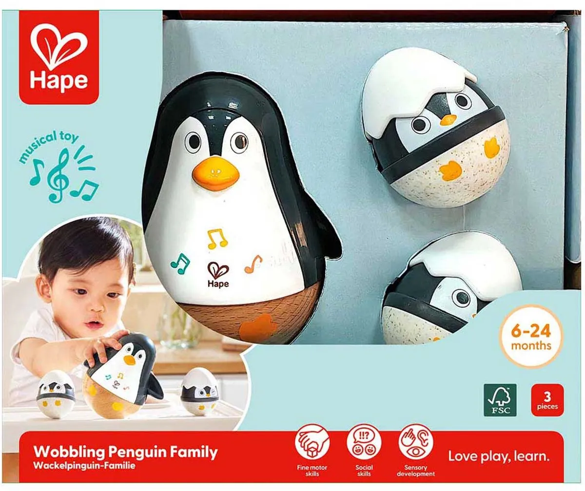 Hape Muzikale Pinguïn Familie - Multicolor
