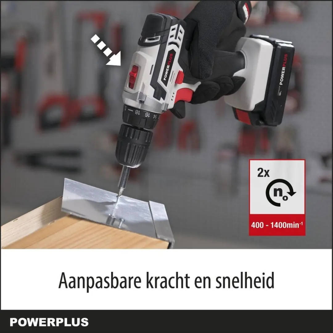 Powerplus POWC1061 Accuboormachine 16V - 1300mAh - 2 Snelheden