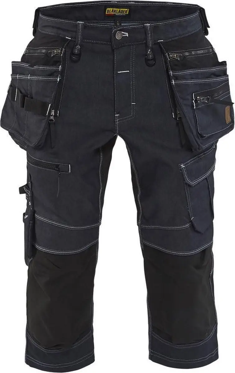 Blåkläder Piraatbroek X1900 1991-1141 - Denim Stretch - Maat 60 - Marineblauw/Zwart
