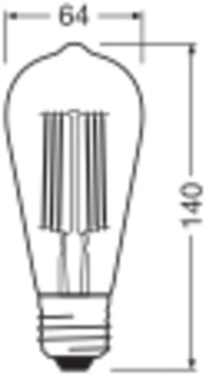 LEDVANCE LED Spaarlamp E27 Warm Wit 4W - Helder Glas - afbeelding 3 van 6