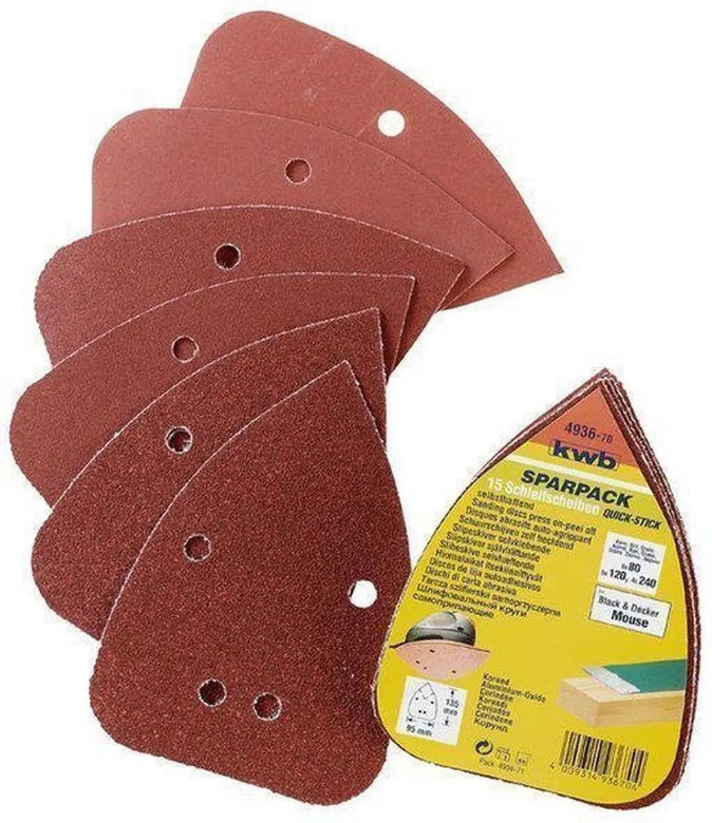 KWB Schuurschijf 96x136mm Klittenband - 15 Stuks