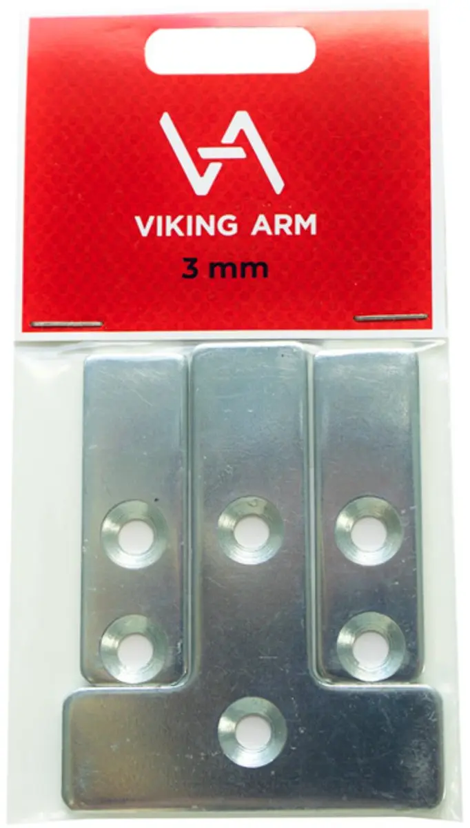 Viking Arm Speciale Voetjes Basisplaat 3mm - Zwart/Staal
