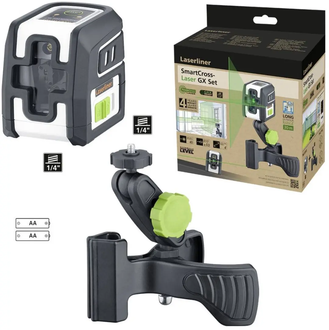 Laserliner SmartCross-Laser GX Kruislijnlaser - 40m - 2x AA