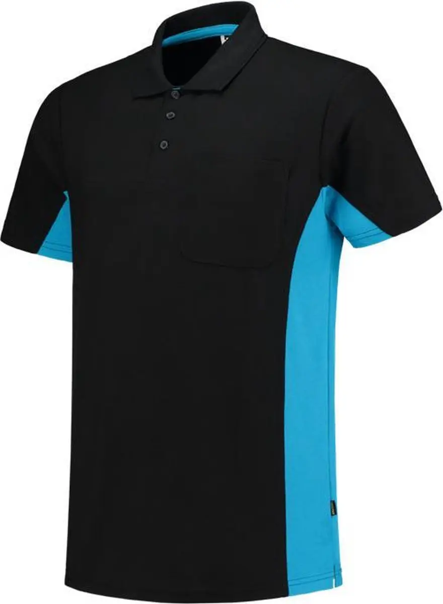 Tricorp Poloshirt Bi-Color Navy-Limoengroen - Maat L
