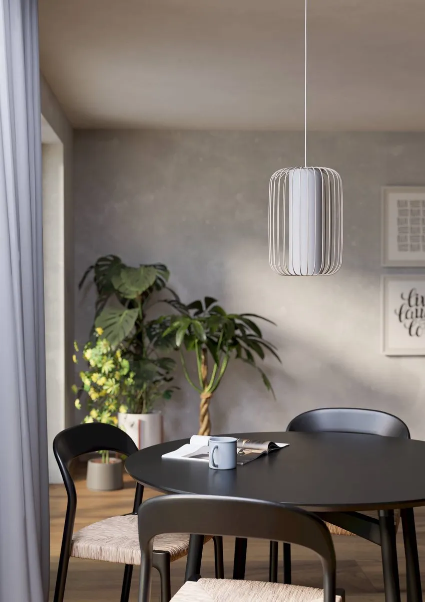 Eglo Terrarosa Hanglamp E27 - Ø24cm - Wit/Zand