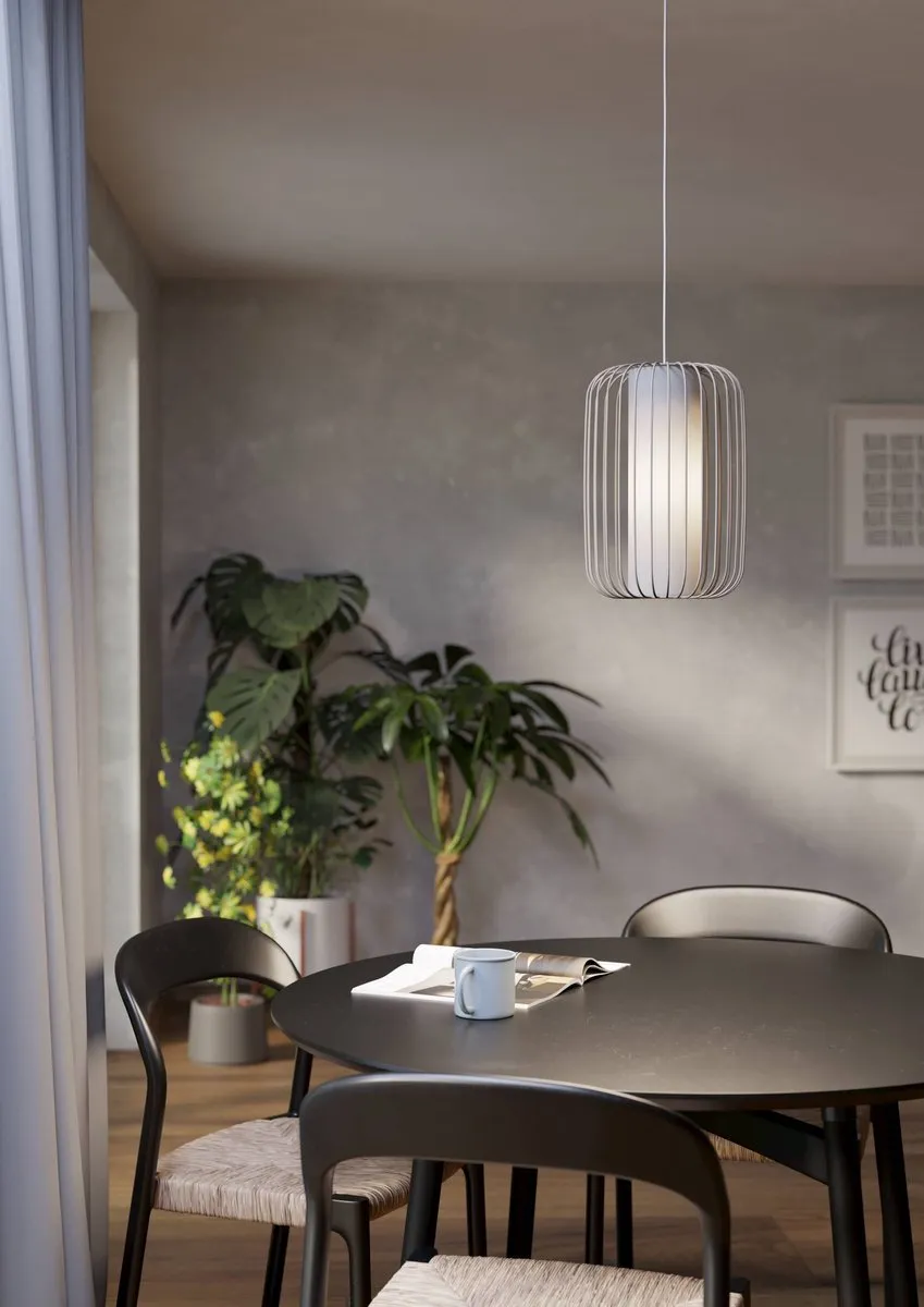 Eglo Terrarosa Hanglamp E27 - Ø24cm - Wit/Zand