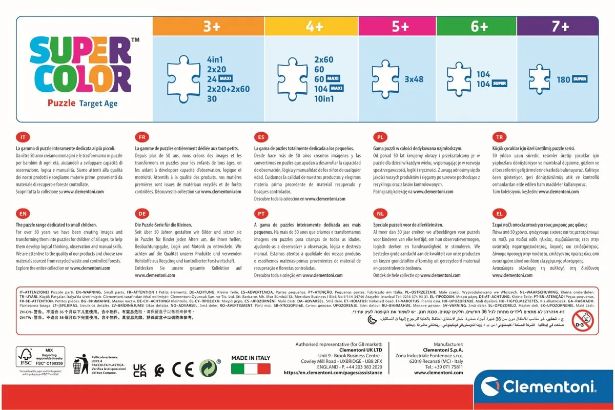Clementoni 24248, 3 jaar