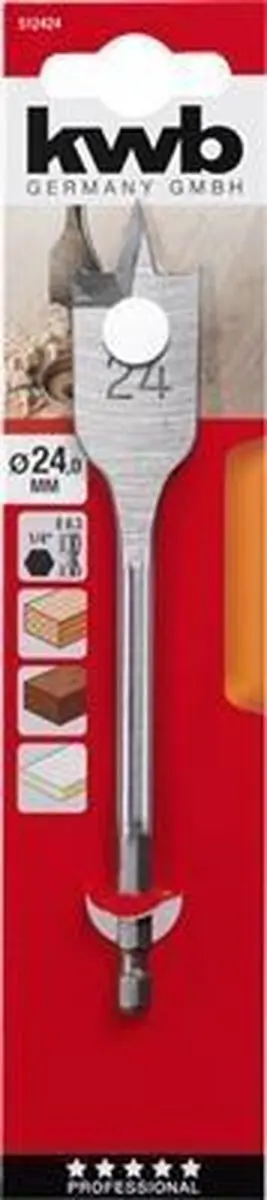 KWB Speedboor Lepelboor 24mm Profi - 1 Stuk