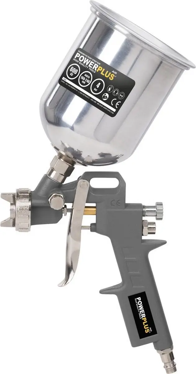 Powerplus POWAIR0105 Pneumatisch Verfpistool - 600ml - 4bar