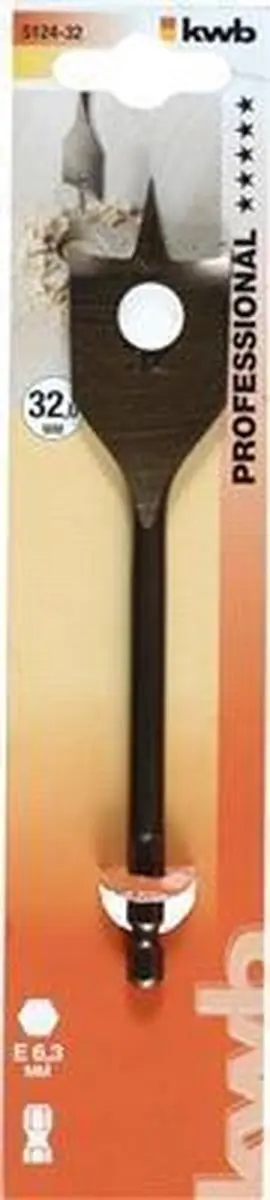 KWB Speedboor Lepelboor 32mm - Hout - MPN 5124 - afbeelding 6 van 6