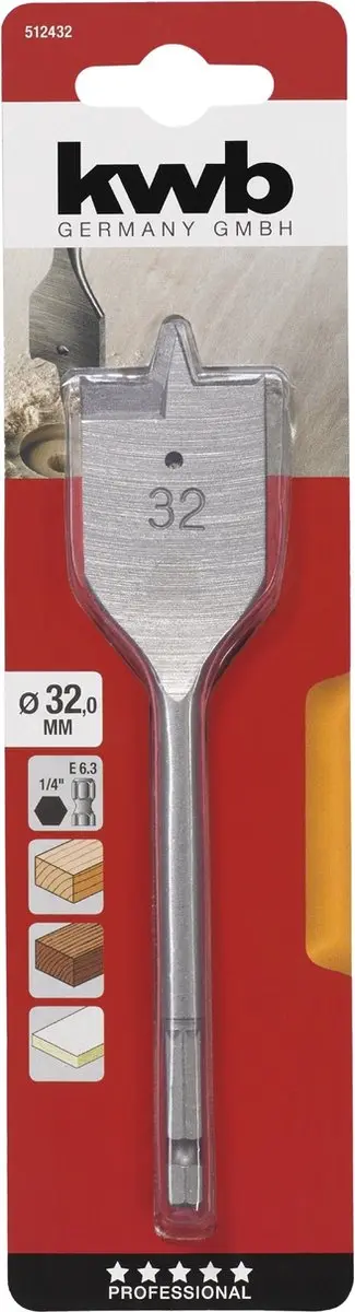 KWB Speedboor Lepelboor 32mm - Hout - MPN 5124