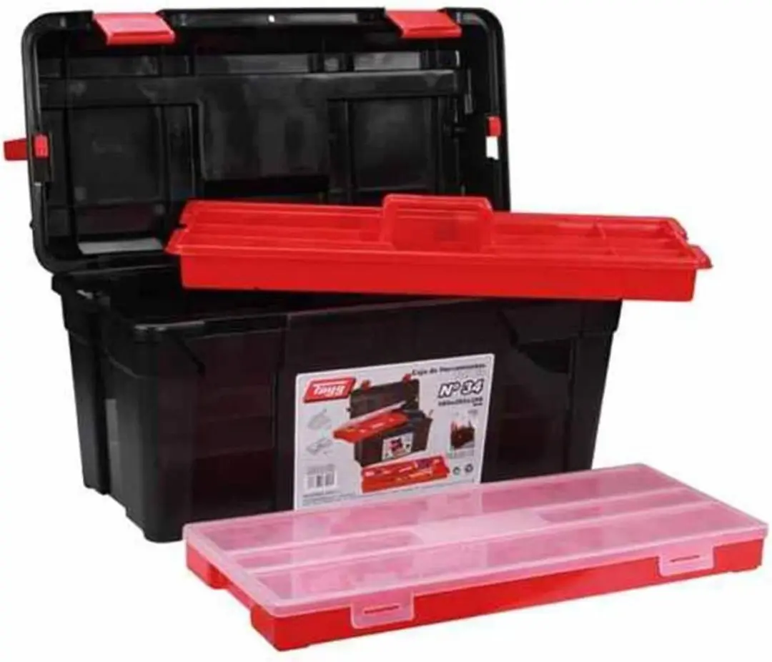 Tayg Gereedschapskist TG34 - 58x28,5x29cm - Zwart/Rood