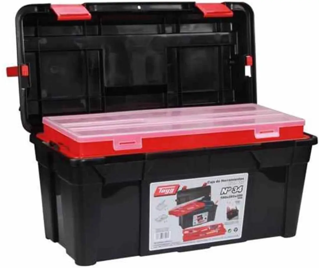 Tayg Gereedschapskist TG34 - 58x28,5x29cm - Zwart/Rood