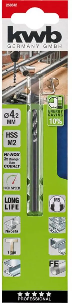 KWB Metaal-spiraalboor 4.2mm - 75mm