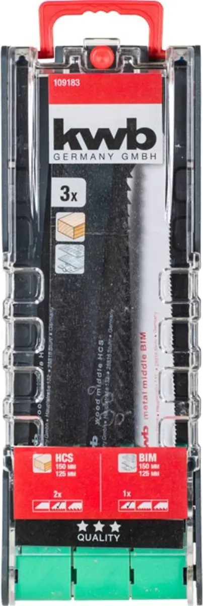 KWB 109183 Set Zaagbladen Metaal - 3 Stuks