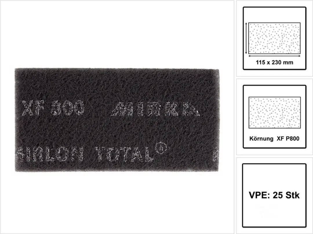Mirka Mirlon Total Vlies Schleifstrips P800 115x230mm