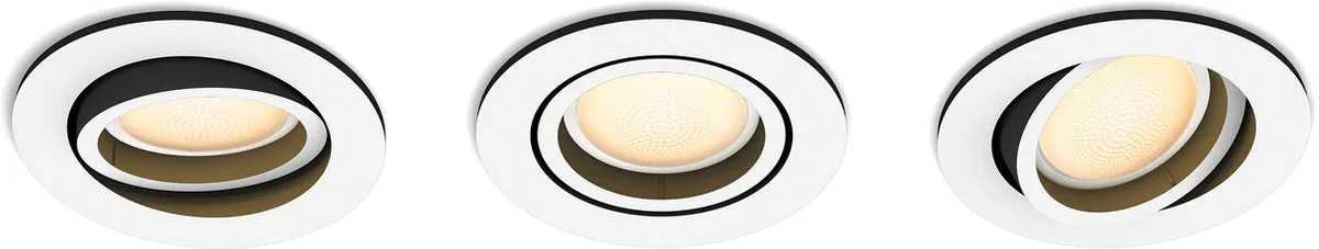 Philips Hue Milliskin Inbouwspot GU10 - 3 Stuks Wit