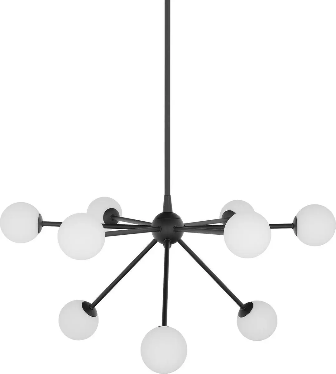 Estwing Space 80cm Hanglamp - 9 Lichtpunten - Zwart